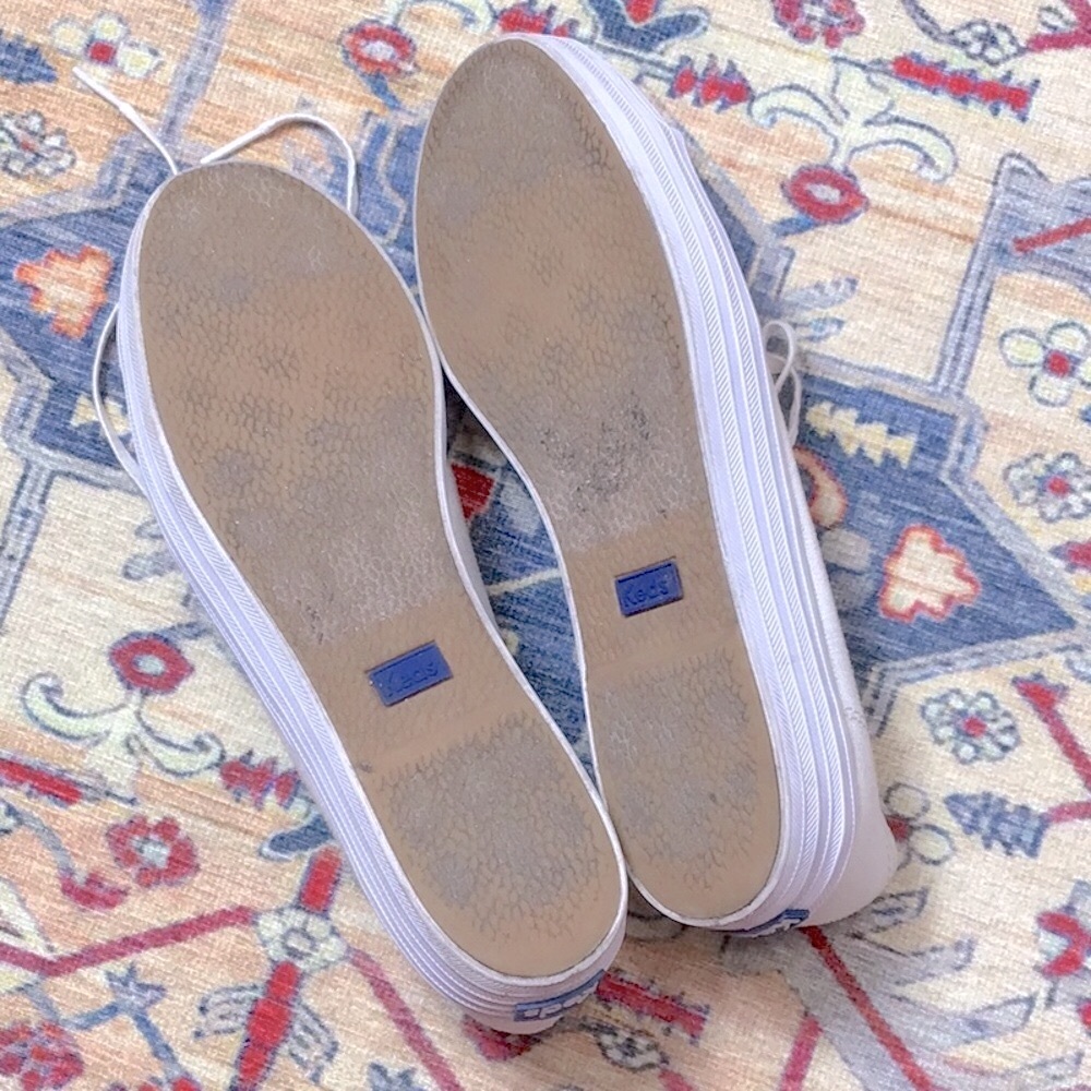 🤍 KEDS Shimmer Lace-Up Canvas Platform ‘OrthoLite’ Sneakers - Picture 7 of 8